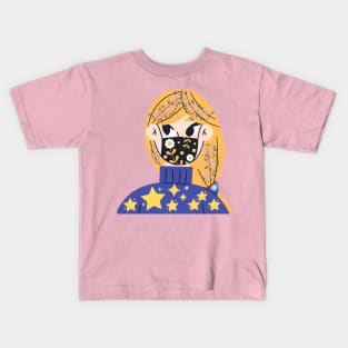 Cute mask girl Kids T-Shirt